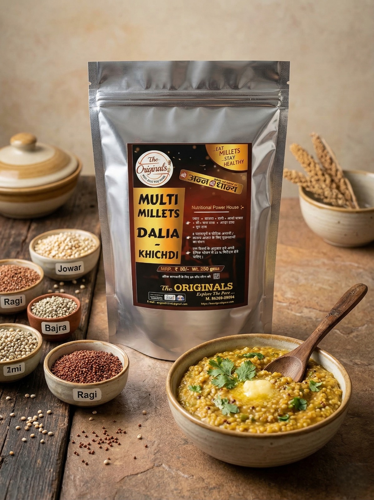 Multi Millets Dalia and Khichdi Mix
